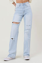 Load image into Gallery viewer, Ari Distressed Wide Leg Jeans