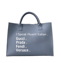 Load image into Gallery viewer, Luxury Language Tote Bag